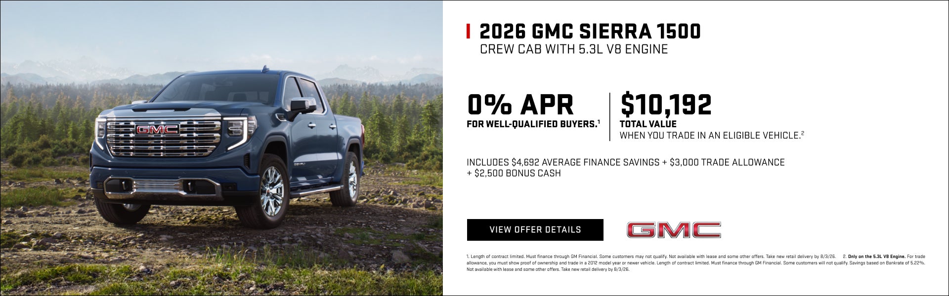 0% APR for well-qualified buyers.1

With a $10,192 Total Value when you trade in an eligible vehi...